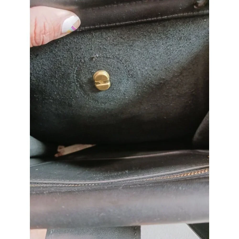 Coach Vtg Leather Handbag Weston Shopper Bag No. 9021 With Gold Hardware